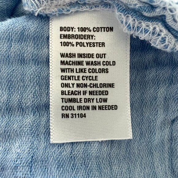 crown & ivy Light Blue Blouse with White Detailing - Picture 7 of 8